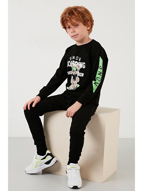 Lela Baskılı Bisiklet Yaka Cepli % 100 Pamuk Çocuk Unisex Çocuk Takım 59211212 - S000009027-19351