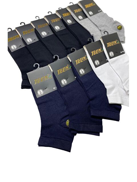 Tolin Bambu Erkek Karışık Renk Dikişsiz Patik Çorap Seti 12'li 10500 - S000080562-27074