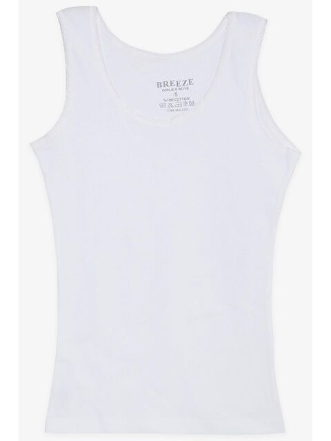 Breeze Kız Çocuk Kalın Askılı Atlet Beyaz (5-13 Yaş) - S000059195-20063