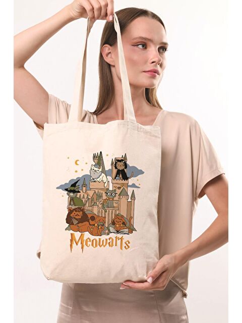 Bagg Kanvas Meowarts Baskılı Bez Çanta - S000148738-19966