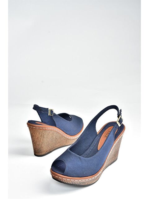 Fox Shoes K674040705 Lacivert Dolgu Taban Kadın Ayakkabı - S000051750-21164