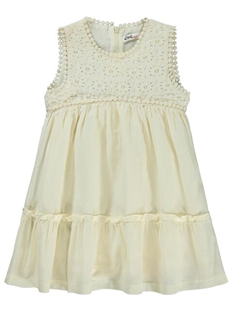Civil Girls Natural 2-5 Yaş Elbise - Bej 3-4 Yaş - S000364687-19928