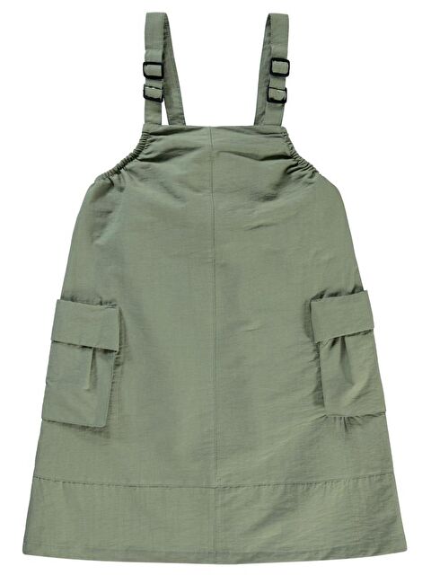 Civil Girls Askılı Körük Cepli 6-9 Yaş Elbise - Haki 8-9 Yaş - S000200181-18547