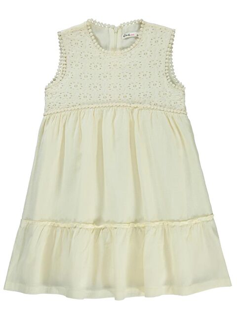 Civil Girls Natural 6-9 Yaş Elbise - Bej 8-9 Yaş - S000364698-19928