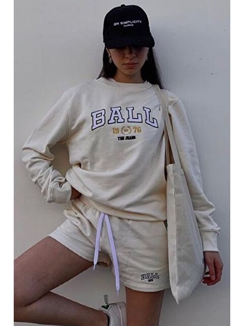 Madmext Bej Baskılı Kadın Sweatshirt Mg1210 - S000032239-19928