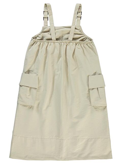Civil Girls Askılı Körük Cepli 10-13 Yaş Elbise - Bej 10-11 Yaş - S000199951-19928
