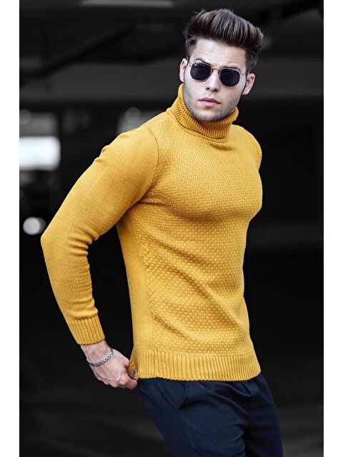 Madmext Hardal Balıkçı Yaka Kazak 4659 - S000031577-20074