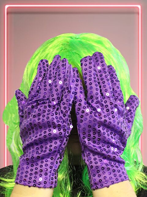 Parti Adresi Pullu Eldiven Bride Bekarlığa Veda Partisi Kostümü Mor - S000522936-20042