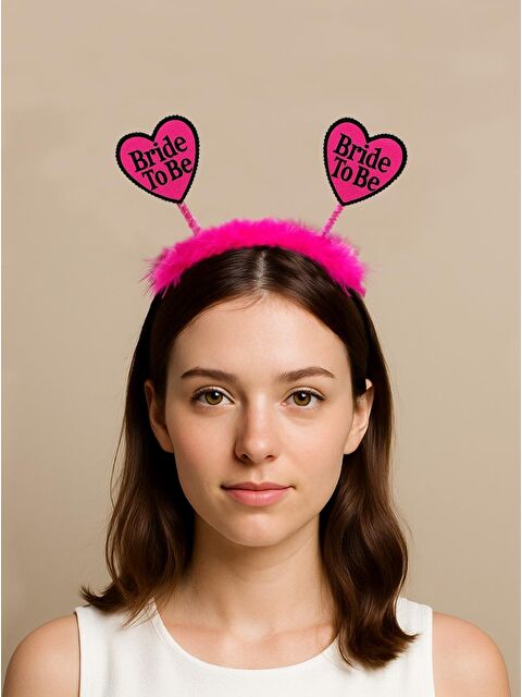 Parti Adresi Bride To Be Yazılı Taç Bekarlığa Veda Parti Aksesuarı Fuşya - S000522930-18686