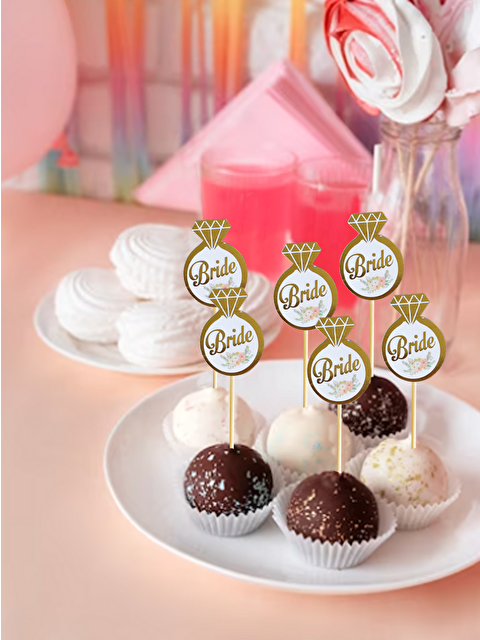 Parti Adresi Bride To Be Bekarlığa Veda Partisi Cupcake Kürdanı 10' lu - S000522940-20076
