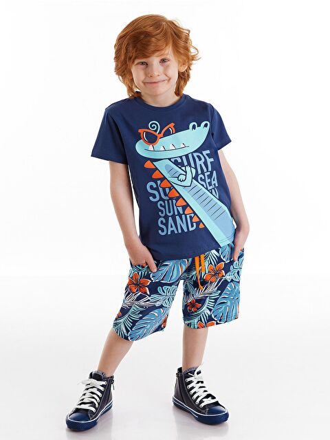Denokids Surfer Croco Erkek Çocuk Şort Takım - S000009315-23173