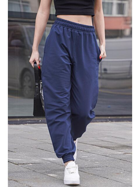 Madmext Lacivert Comfort Fit Basic Eşofman Altı Mg1635 - S000030630-21164