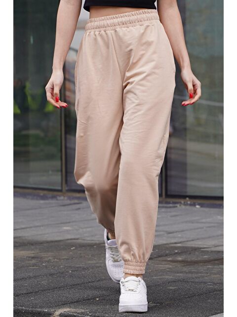 Madmext Bej Comfort Fit Basic Eşofman Altı Mg1635 - S000030630-19928