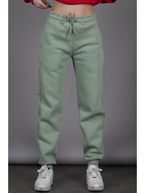 Madmext Kadın Mint Yeşili Beli Lastikli Şardonlu Eşofman Altı Mg1568 - S000030632-17259