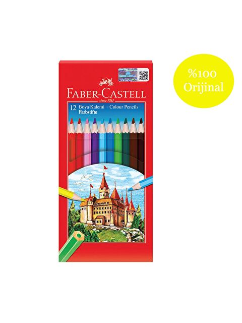 Faber-Castell Karton Kutu Tam Boy Kuru Boya 12 Renk - S000076812-20072