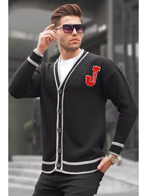 Madmext Siyah Erkek Triko Hırka 6314 - S000050768-19351