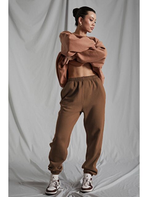 Madmext Kadın Camel Beli Lastikli Oversize Eşofman Altı Mg1235 - S000030633-20472