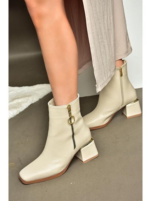 Fox Shoes R5245003 Bej Kadın Bot - S000081349-19928