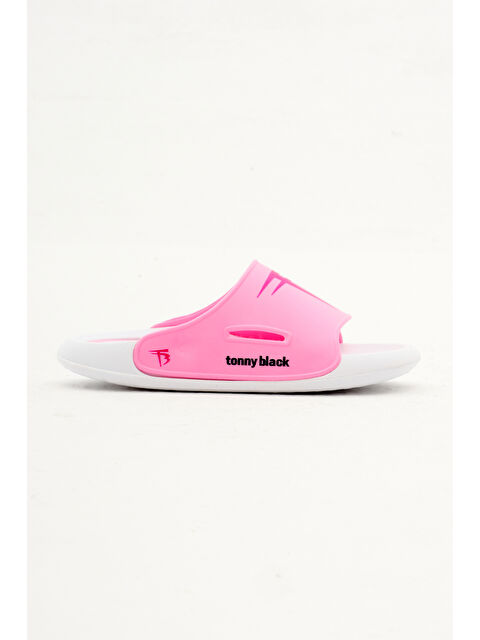 TONNY BLACK Çocuk Unisex Pembe Logolu Poıli Taban Terlik - S000206204-20024
