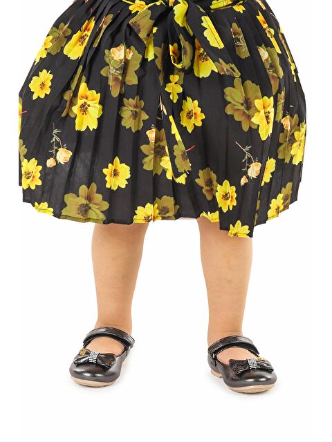 Kiko Kids Cırtlı Fiyonklu Kız Çocuk Babet Ayakkabı Ege 201 Vakko - S000012316-18105