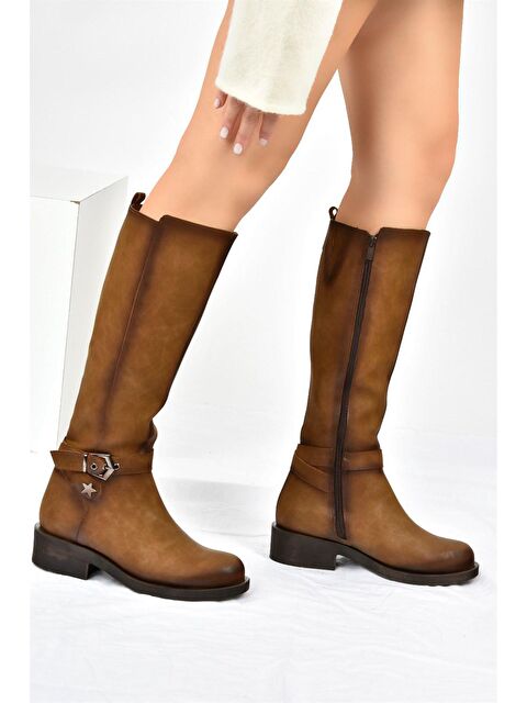 Fox Shoes G674240109 Vizon Kadın Çizme - S000056051-26429