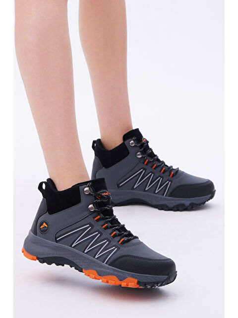 TONNY BLACK Unisex Füme Oranj Rahat Kalıp Bağcıklı Bot - S000051424-37489