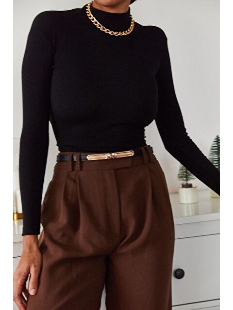 Xhan Siyah Sırtı Bağlamalı Bluz 1KXK2-44706-02 - S000038379-19351