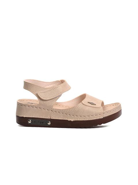Ayakmod 07-109 Rr Bej Kalın Taban Kadın Anatomik Sandalet - S000026256-19928