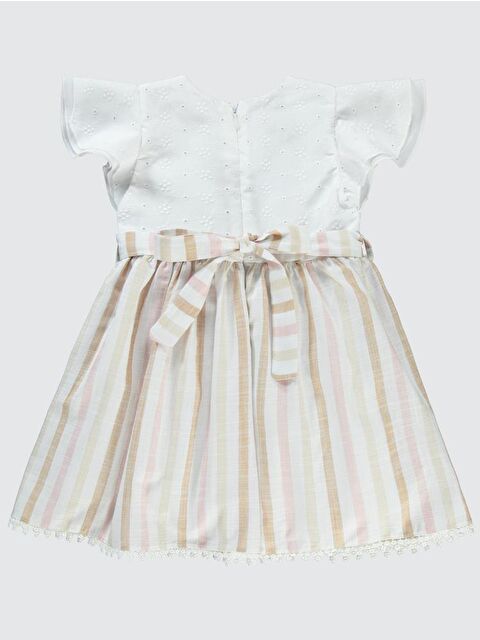 Civil Girls Robası Brodeli 2-5 Yaş Elbise - Pudra 5-6 Yaş - S000199946-7152