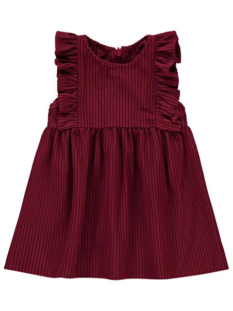 Civil Baby Kol Fırfırlı 6-18 Ay Elbise - Bordo 18-24 Ay - S000286035-19951
