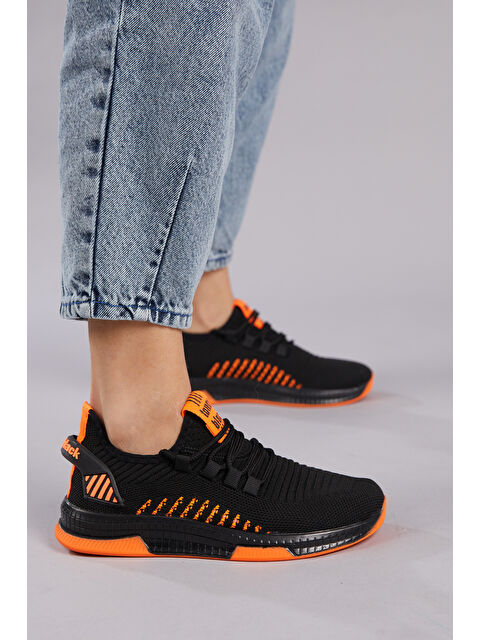 TONNY BLACK Unisex Siyah Turuncu Spor Ayakkabı Tbqnl - S000007043-19351