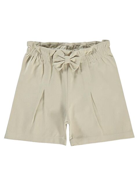 Civil Girls Bel Fırfırlı 6-9 Yaş Şort - Bej 9-10 Yaş