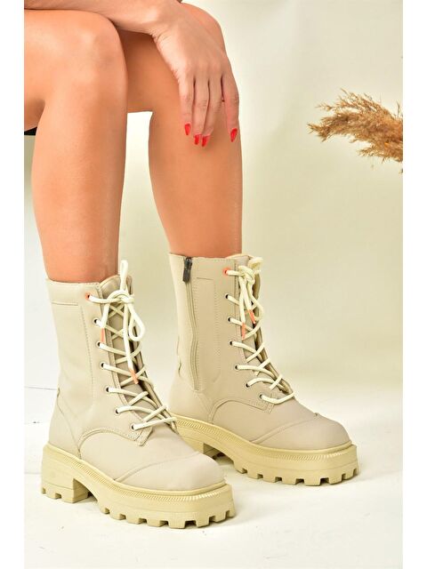 Fox Shoes N9730002 Bej Kadın Bot - S000054647-19928