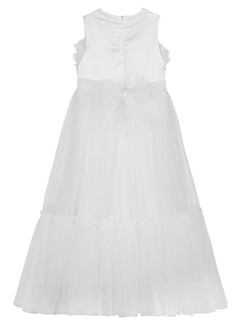 Civil Girls Gümüş Tokalı 6-9 Yaş Abiye - Ekru 7-8 Yaş - S000399823-19965