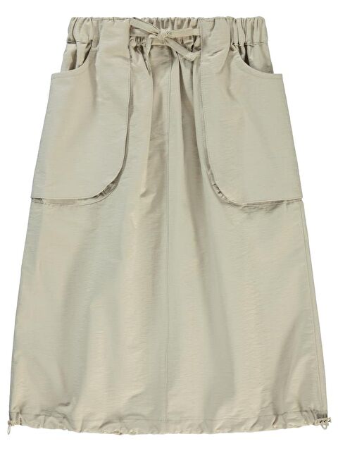 Civil Girls Körük Cepli Uzun 6-9 Yaş Etek - Bej 7-8 Yaş - S000198756-19928