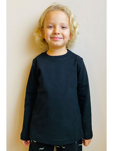 Breeze Erkek Çocuk Sweatshirt Basic Siyah (4-8 Yaş) - S000214111-19351