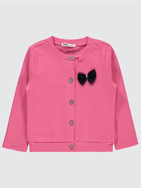 Civil Girls Yakası Fiyonklu 2-5 Yaş Hırka - Pembe 2-3 Yaş - S000320894-20024