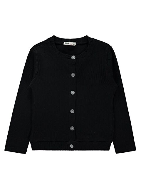 Civil Girls Yakası Fiyonklu 6-9 Yaş Hırka - Siyah 6-7 Yaş - S000323085-19351