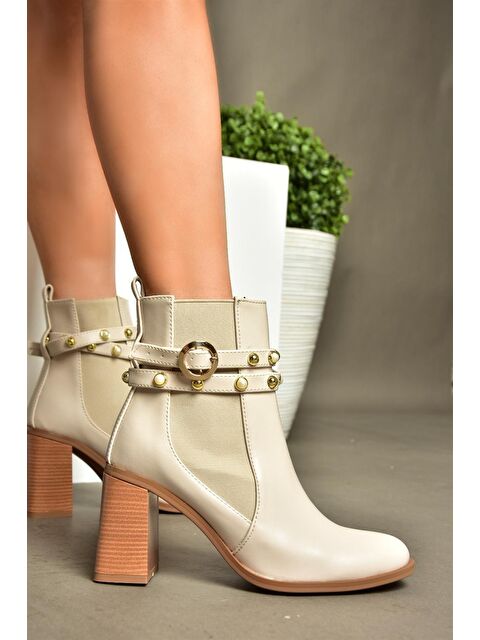 Fox Shoes R5181011 Bej Kadın Bot - S000081317-19928