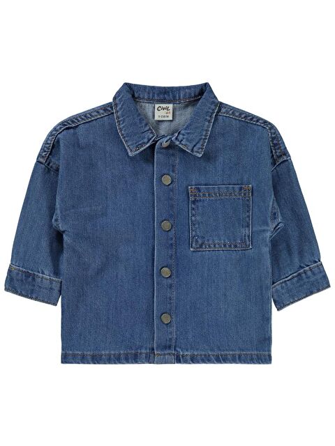 Civil Baby Basic 9-18 Ay Gömlek - Mavi 12-18 Ay - S000407458-21983