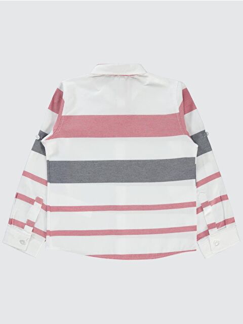 Civil Boys Çizgili 6-9 Yaş Gömlek - Kırmızı8-9 Yaş - S000198638-20045