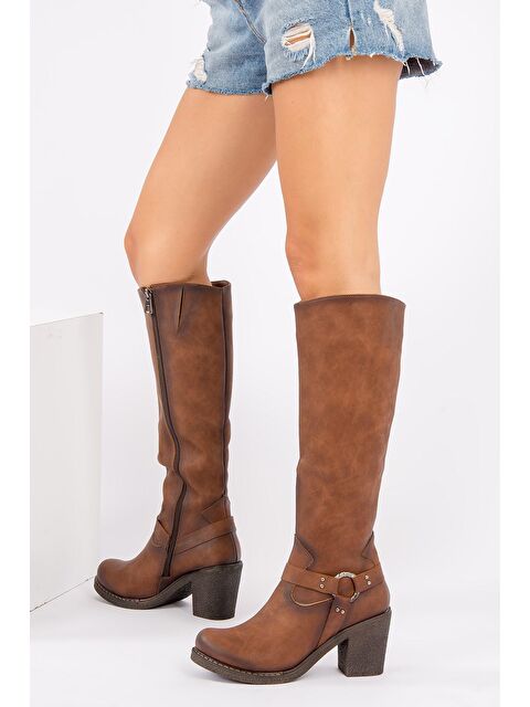 Fox Shoes E674250009 Taba Kadın Çizme - S000056948-37454