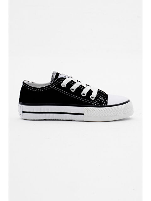 TONNY BLACK Çocuk Unisex Siyah Rahat Kalıp Bağcıklı Sneaker - S000157393-19351
