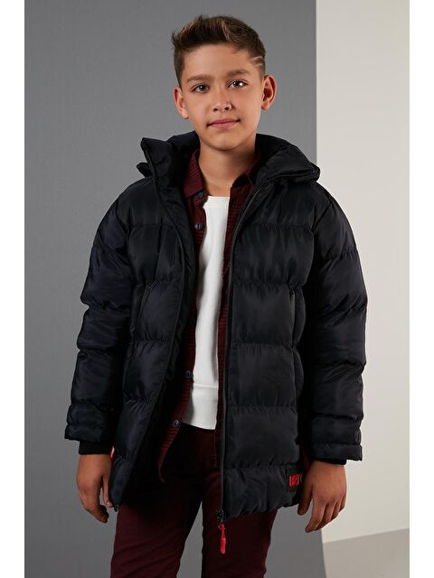 Lela İçi Pelüş Astarlı Çıkarılabilir Kapüşonlu Şişme Erkek Çocuk Mont 5763038 - S000000715-21164