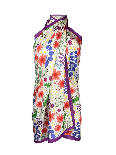Bolder Elena Çıtır Çiçek Desen Pareo iç Göstermeyen Parlak Kumaş-95cm*145cm - S000012348-20028