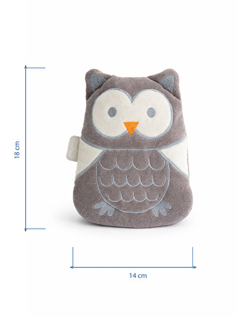 Babyjem Kiraz Çekirdekli Baykuş Kadife Rahatlatıcı Gaz Kemeri & Gaz Yastığı - Gri