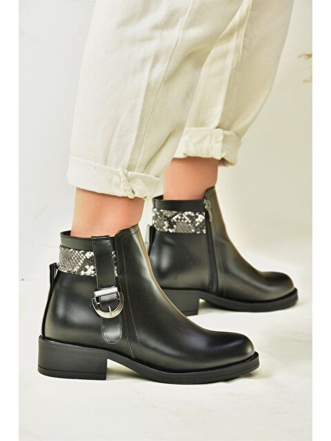 Fox Shoes N5184001 Siyah Kadın Bot - S000054542-19351