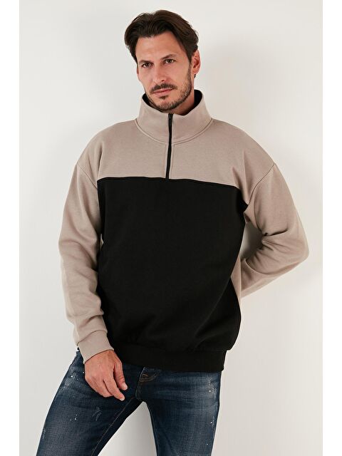 Buratti Regular Fit Fermuarlı Dik Yaka İçi Tüylü Yumuşak Şardonlu Kışlık Sweat 5905343 - S000000579-29704