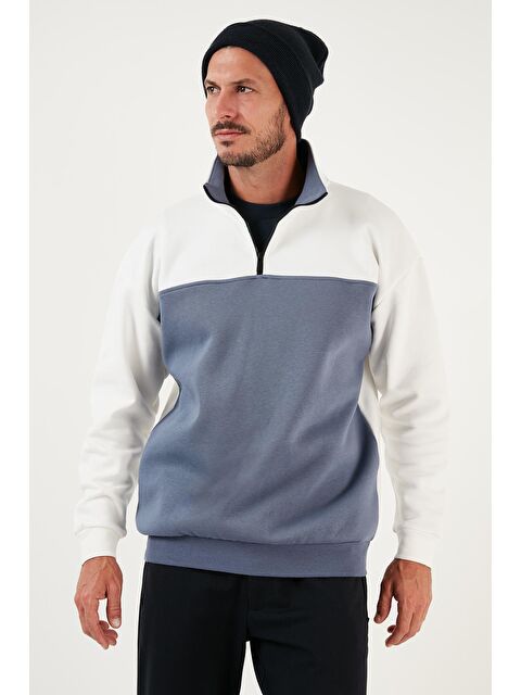 Buratti Regular Fit Fermuarlı Dik Yaka İçi Tüylü Yumuşak Şardonlu Kışlık Sweat 5905343 - S000000579-19965