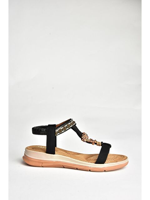 Fox Shoes U2586152 Siyah Kadın Sandalet - S000369377-19351